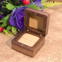 Retro Roman Style Solid Color Wood Jewelry Boxes sku image 3