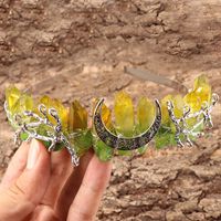 Women's Vintage Style Color Block Alloy Inlay Gem Crystal Hair Band Crown sku image 10