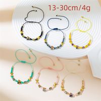 Casual Bohemian Geometric Artificial Crystal Beaded Braid Women's Drawstring Bracelets main image 2