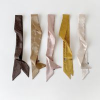 Women's Basic Solid Color Satin Silk Scarf main image 6