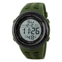Sports Solid Color Buckle Electronic Men's Watches sku image 2