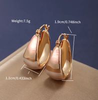 1 Paar Xuping Einfacher Stil Einfarbig Überzug Kupferlegierung Ohrringe main image 2