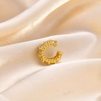 1 Piece Simple Style Geometric Plating Inlay Brass Zircon Gold Plated Ear Cuffs main image 1