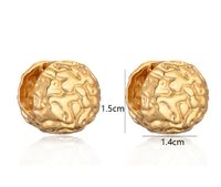 1 Pair Simple Style Geometric Solid Color Plating Copper 18k Gold Plated Ear Studs main image 2