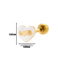 1 Piece Ear Cartilage Rings & Studs Vintage Style Heart Shape 316 Stainless Steel  Plating main image 2