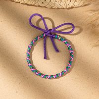 Vacation Bohemian Multicolor Fiber Drawstring Braid Women's Wristband sku image 3