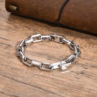 Simple Style Solid Color 304 Stainless Steel Handmade Men's Bracelets main image 8