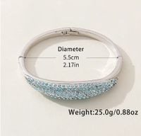 Elegant Solid Color Copper Inlay Rhinestones Bangle main image 2