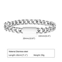 Simple Style Solid Color Stainless Steel Men's Bracelets main image 2