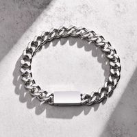 Simple Style Solid Color Stainless Steel Men's Bracelets main image 10
