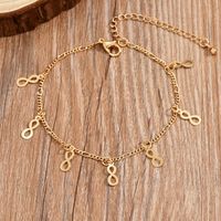 Casual Simple Style Animal Eye Butterfly Alloy Chain Women's Anklet main image 4