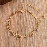Casual Simple Style Animal Eye Butterfly Alloy Chain Women's Anklet sku image 11