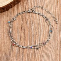 Casual Simple Style Animal Eye Butterfly Alloy Chain Women's Anklet main image 6