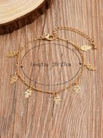 Casual Simple Style Animal Eye Butterfly Alloy Chain Women's Anklet main image 2