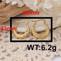 1 Pair IG Style Semicircle Plating 304 Stainless Steel Hoop Earrings main image 2