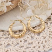 1 Pair IG Style Semicircle Plating 304 Stainless Steel Ear Studs main image 8