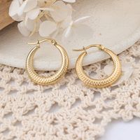 1 Pair IG Style Semicircle Plating 304 Stainless Steel Ear Studs main image 4