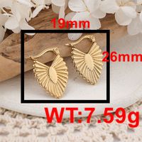 1 Pair IG Style Leaf Plating 304 Stainless Steel Ear Studs main image 2