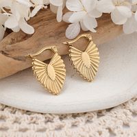 1 Pair IG Style Leaf Plating 304 Stainless Steel Ear Studs main image 5