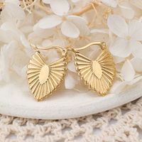 1 Pair IG Style Leaf Plating 304 Stainless Steel Ear Studs main image 8