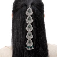 Women's Ethnic Style Geometric Alloy Plating Inlay Rhinestones Hair Chain sku image 1