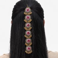 Women's Ethnic Style Geometric Alloy Plating Inlay Rhinestones Hair Chain sku image 4