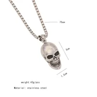 Retro Punk Commute Animal Skull Stainless Steel Plating 18K Gold Plated Men's Pendant Necklace main image 2