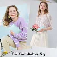 Basic Ditsy Floral Lattice Cotton Flowers Square Makeup Bags main image 3