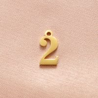 Stainless Steel 18K Gold Plated Simple Style Plating Number None sku image 13