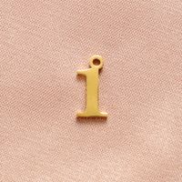 Stainless Steel 18K Gold Plated Simple Style Plating Number None sku image 12