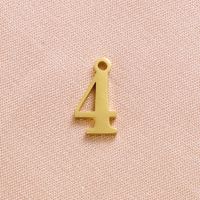 Stainless Steel 18K Gold Plated Simple Style Plating Number None sku image 15