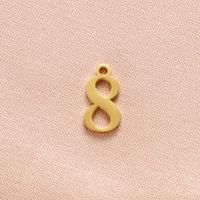 Stainless Steel 18K Gold Plated Simple Style Plating Number None sku image 19