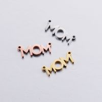 1 Piece Titanium Steel None 18K Gold Plated Letter Pendant main image 3