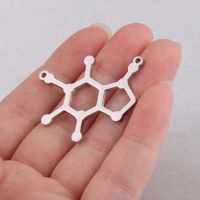 1 Piece Stainless Steel None 18K Gold Plated Chemical Molecule Pendant main image 4