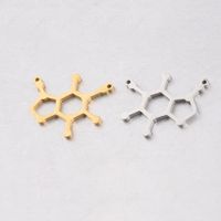 1 Piece Stainless Steel None 18K Gold Plated Chemical Molecule Pendant main image 5