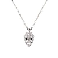 Titanium Steel Hip-Hop Geometric Skull Plating Pendant Necklace main image 4