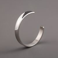 Hip-Hop Solid Color Stainless Steel Polishing Plating Unisex Bangle main image 5