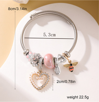 Simple Style Heart Shape Alloy Steel Wholesale Bangle main image 2