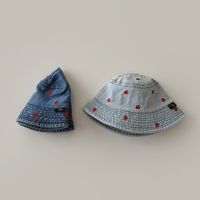 Girl'S Streetwear Heart Shape Embroidery Bucket Hat main image 4