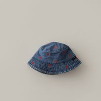 Girl'S Streetwear Heart Shape Embroidery Bucket Hat sku image 2