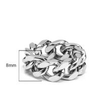 Commute Korean Style Solid Color Titanium Steel 18K Gold Plated Rings In Bulk main image 2