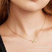 Copper Simple Style Bow Knot Plating Pendant Necklace sku image 1