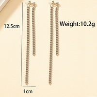 1 Pair Simple Style Geometric Plating Alloy Ear Line main image 2