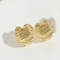 1 Pair Vintage Style Round Inlay Copper Zircon 14K Gold Plated Ear Studs sku image 3
