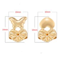1 Pair Brass Heart Shape Butterfly Earplug Casual Simple Style Classic Style main image 2