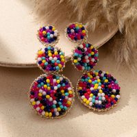 1 Pair Vacation Geometric Glass Beads Drop Earrings main image 5