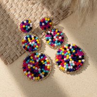 1 Pair Vacation Geometric Glass Beads Drop Earrings sku image 1