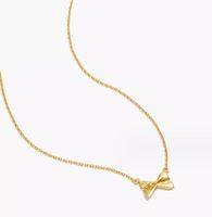 Copper Simple Style Bow Knot Plating Pendant Necklace main image 4