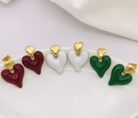 1 Pair Vintage Style Heart Shape Plating Brass Drop Earrings main image 6