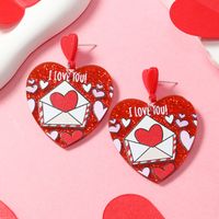 1 Pair Cute Sweet Star Heart Shape Arylic Drop Earrings main image 7